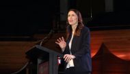 Prime Minister Jacinda Ardern addresses her supporters at a Labour Party event in Wellington, New Zealand, October 11, 2020. Reuters/Praveen Menon/File Photo
