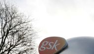 File photo: Company logo of the pharmaceutical company GlaxoSmithKline is seen at their Stevenage facility, Britain October 26, 2020. Reuters/Matthew Childs/File Photo 