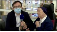 Europe's oldest person, 117-year-old nun Lucile Randon, also known as Sister Andre, who survived the coronavirus disease (COVID-19), is interviewed in Toulon, France February 9, 2021 in this still image taken from video. BFMTV/Reuters TV via REUTERS