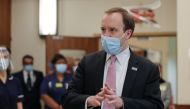 Health Secretary Matt Hancock visits Queen Elizabeth Hospital, amid the spread of the coronavirus disease (COVID-19), in Birmingham, Britain, February 17, 2021. REUTERS/Molly Darlington/Pool