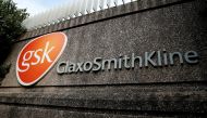 Company logo of pharmaceutical company GlaxoSmithKline is seen at their Stevenage facility, Britain October 26, 2020. REUTERS/Matthew Childs//File Photo