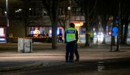 Police work at a knife attack site in Vetlanda, Sweden March 3, 2021. TT News Agency/Mikael Fritzon via REUTERS 