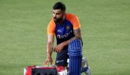 India's captain Virat Kohli attends a practice session ahead of their first Twenty20 International match against England. Reuters/Amit Dave