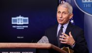 FILE PHOTO: NIH National Institute of Allergy and Infectious Diseases Director Anthony Fauci addresses the daily press briefing at the White House in Washington, U.S. January 21, 2021. REUTERS/Jonathan Ernst/File Photo
