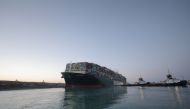 A view shows the container ship Ever Given, one of the world's largest container ships, after it was partially refloated, in Suez Canal, Egypt March 29, 2021. Suez Canal Authority/Handout via Reuters