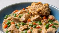 Creamy Chicken and Vegetables With Whole Wheat Drop Biscuits. Photo by Laura Chase de Formigny for The Washington Post.
