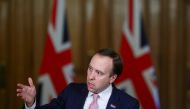 File photo of Britain's Health Secretary Matt Hancock at 10 Downing Street, amid the coronavirus disease (COVID-19) outbreak, in London, Britain March 17, 2021. Reuters/Hannah McKay/Pool/File Photo