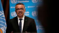 Tedros Adhanom Ghebreyesus, Director General of the World Health Organization (WHO) speaks during the opening of the 148th session of the Executive Board on the coronavirus disease (COVID-19) outbreak in Geneva, Switzerland, January 18, 2021. Christopher 