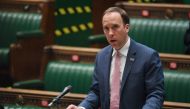 Britain's Health Secretary Matt Hancock delivers a COVID-19 situation update at the House of Commons in London, Britain April 19, 2021. UK Parliament/Jessica Taylor/Handout via REUTERS