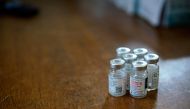 Moderna coronavirus disease (COVID-19) vaccines are pictured at a rural vaccination site in Columbus, New Mexico, U.S., April 16, 2021. REUTERS/Paul Ratje/File Photo