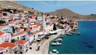 View of the town of Halki, amid the coronavirus disease (COVID-19) pandemic, on the island of Halki, Greece, April 13, 2021. Picture taken with a drone. REUTERS/Vassilis Triandafyllou/File Photo