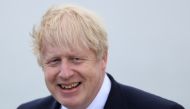 Britain's Prime Minister Boris Johnson reacts at Jacksons Wharf Marina in Hartlepool following local elections, Britain, May 7, 2021. REUTERS/Lee Smith
