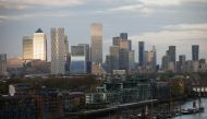 FILE PHOTO: Skyscrapers in The City of London financial district are seen from City Hall in London, Britain, May 8, 2021. REUTERS/Henry Nicholls