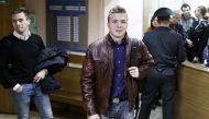 Opposition blogger and activist Roman Protasevich, who is accused of participating in an unsanctioned protest at the Kuropaty preserve, arrives for a court hearing in Minsk, Belarus April 10, 2017.. REUTERS / File picture