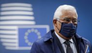 FILE PHOTO: Portugal's Prime Minister Antonio Costa arrives for the second day of a face-to-face EU summit in Brussels, Belgium May 25, 2021. Olivier Hoslet/Pool via REUTERS/File Photo
