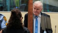 Former Bosnian Serb military leader Ratko Mladic enters the courtroom prior to the pronouncement of his appeal judgement at the UN International Residual Mechanism for Criminal Tribunals (IRMCT) in The Hague, Netherlands June 8, 2021. Peter Dejong/Pool vi