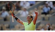 Tennis - French Open - Roland Garros, Paris, France - June 9, 2021 Spain's Rafael Nadal celebrates winning his quarter final match against Argentina's Diego Schwartzman REUTERS/Benoit Tessier
