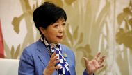Tokyo governor Yuriko Koike speaks at an interview with Reuters in Tokyo, Japan, July 13, 2021. REUTERS/Kim Kyung-Hoon