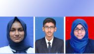 From left: Sehla Theruvath Kallungal Kabeer, Edwin Siby and Huda Afreen