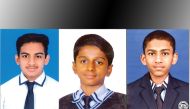 From left: Bharath Nair P, Ajzal Ahmed P M and Khaled Mohammed Abdul Qader 