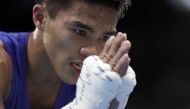 Carlo Paalam of the Philippines bows after his fight against Ryomei Tanaka of Japan REUTERS/Ueslei Marcelino