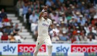 Cricket - First Test - England v India - Trent Bridge, Nottingham, Britain - August 5, 2021 England's James Anderson celebrates taking the wicket of India's Virat Kohli Action Images via Reuters/Paul Childs
