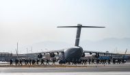 U.S. Soldiers, assigned to the 82nd Airborne Division, arrive to provide security in support of Operation Allies Refuge at Hamid Karzai International Airport in Kabul, Afghanistan, August 20, 2021. 