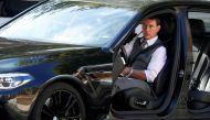 Actor Tom Cruise is seen on the set of 