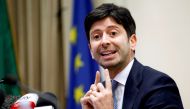 Italian Health Minister Roberto Speranza speaks to reporters in Rome, Italy, February 25, 2020. REUTERS/Remo Casilli/File Photo