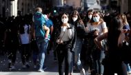 File Photo: People walk down Via del Corso street amid the coronavirus disease (COVID-19) pandemic in Rome, Italy, April 24, 2021. REUTERS/Remo Casilli