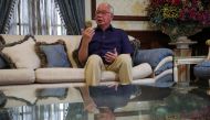 Malaysia's former Prime Minister Najib Razak speaks during an interview with Reuters in Kuala Lumpur, Malaysia September 18, 2021. Picture taken September 18, 2021. REUTERS/Lim Huey Teng