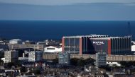 A general view shows the Naval Group site and the port of the shipbuilding town of Cherbourg-en-Contentin, France, September 23, 2021. Reuters/Stephane Mahe