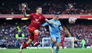 Liverpool's James Milner in action with Manchester City's Phil Foden REUTERS/Peter Powell 