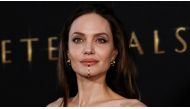 Cast member Angelina Jolie poses at the premiere for the film 