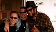 UB40 members (L-R) Robin Campbell, Ali Campbell and Astro pose for photographers during a news conference in Sandton, Johannesburg, South Africa, July 6, 2007. REUTERS/Siphiwe Sibeko/File Photo