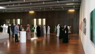 Officials and attendees during the exhibition.