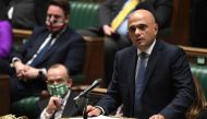 British Health Secretary Sajid Javid speaks on COVID-19 situation in Parliament in London, Britain December 8, 2021. UK Parliament/Jessica Taylor/Handout via REUTERS