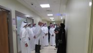 NHRC Chairperson Maryam bint Abdullah Al Attiyah visiting Al Hemailah Health Centre, operated by Qatar Red Crescent Society.