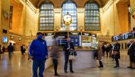 People wearing masks stand in Grand Central Terminal during the coronavirus disease (COVID-19) pandemic, in the Manhattan borough of New York City, New York, U.S., December 14, 2021. Reuters/Carlo Allegri