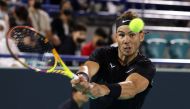 FILE PHOTO: Spain's Rafael Nadal in action in Abu Dhabi, United Arab Emirates - December 18, 2021. REUTERS/Christopher Pike
