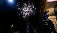 Fireworks explode despite a partial firework ban during coronavirus disease (COVID-19) restrictions in Berlin, Germany, January 1, 2022. REUTERS/Michele Tantussi