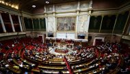 A general view shows the hemicycle during the opening debate on the French government's planned bill to transform the current health pass into a vaccine pass, at the National Assembly in Paris, France, January 3, 2022. REUTERS/Sarah Meyssonnier
