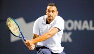 Nick Kyrgios of Australia returns a ball to Reilly Opelka of the United States (not pictured) at Aviva Centre. Mandatory Credit: John E. Sokolowski-USA TODAY Sports/File Photo