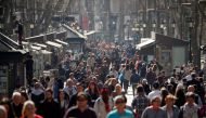 General view of Las Ramblas in Barcelona, Spain, March 12, 2020. REUTERS/ Albert Gea/File Photo