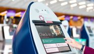 Self check-in kiosk.