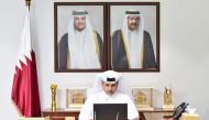 Minister of Municipality H E Dr. Abdullah bin Abdulaziz bin Turki Al Subaie taking part in the Global Forum for Food and Agriculture via video communication technology.
