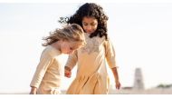 Children wearing Baby Elephant Organic Wear outfits.