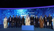 Minister of Municipality H E Dr. Abdullah bin Abdulaziz bin Turki Al Subaie during the International Conference and Exhibition on Fisheries in Riyadh, Saudi Arabia.
