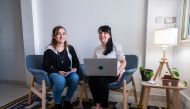 Isabelle St-Louis (right), Manager of Exhibitions and Lectures, and Sara Shaaban, Art Director at VCUarts Qatar, led the development of The Gallery’s website. 