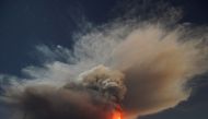 General view of an eruption of the South East volcano of Etna, as seen from Nicolosi, Italy, February 10, 2022. REUTERS/Antonio Parrinello